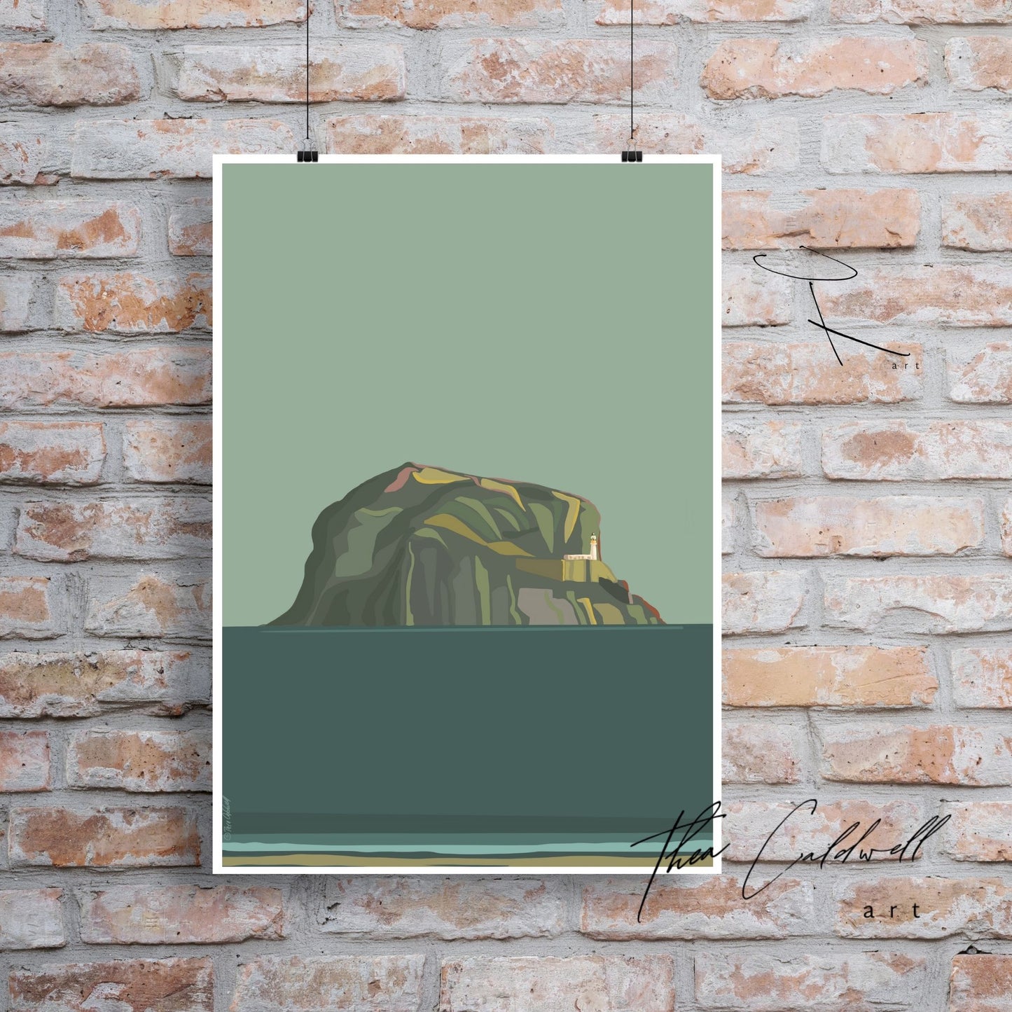 Unframed A3 :: Bass Rock :: -A3 supreme quality matte archival paper . Scottish landmarks