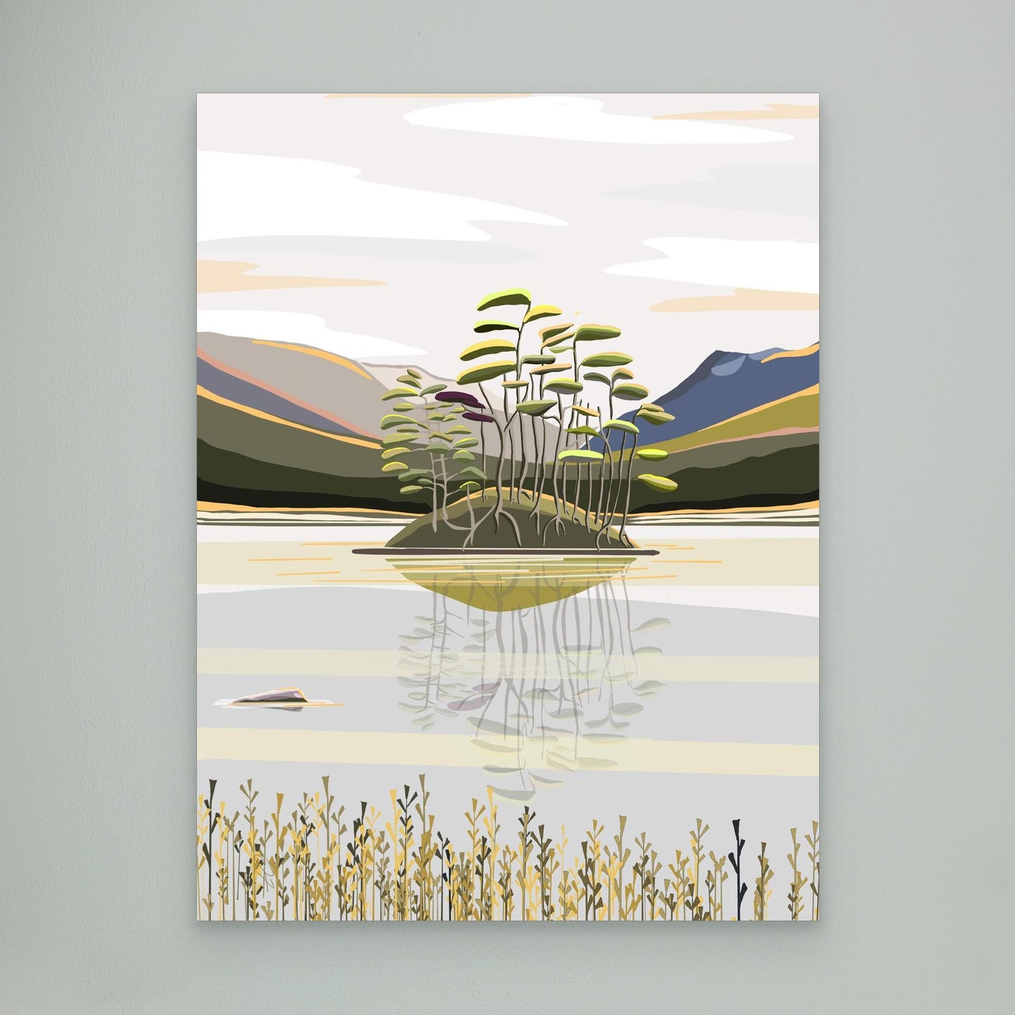 Rannoch Moor, Loch Ossian, Scotland - large size canvas prints, framed or unframed option