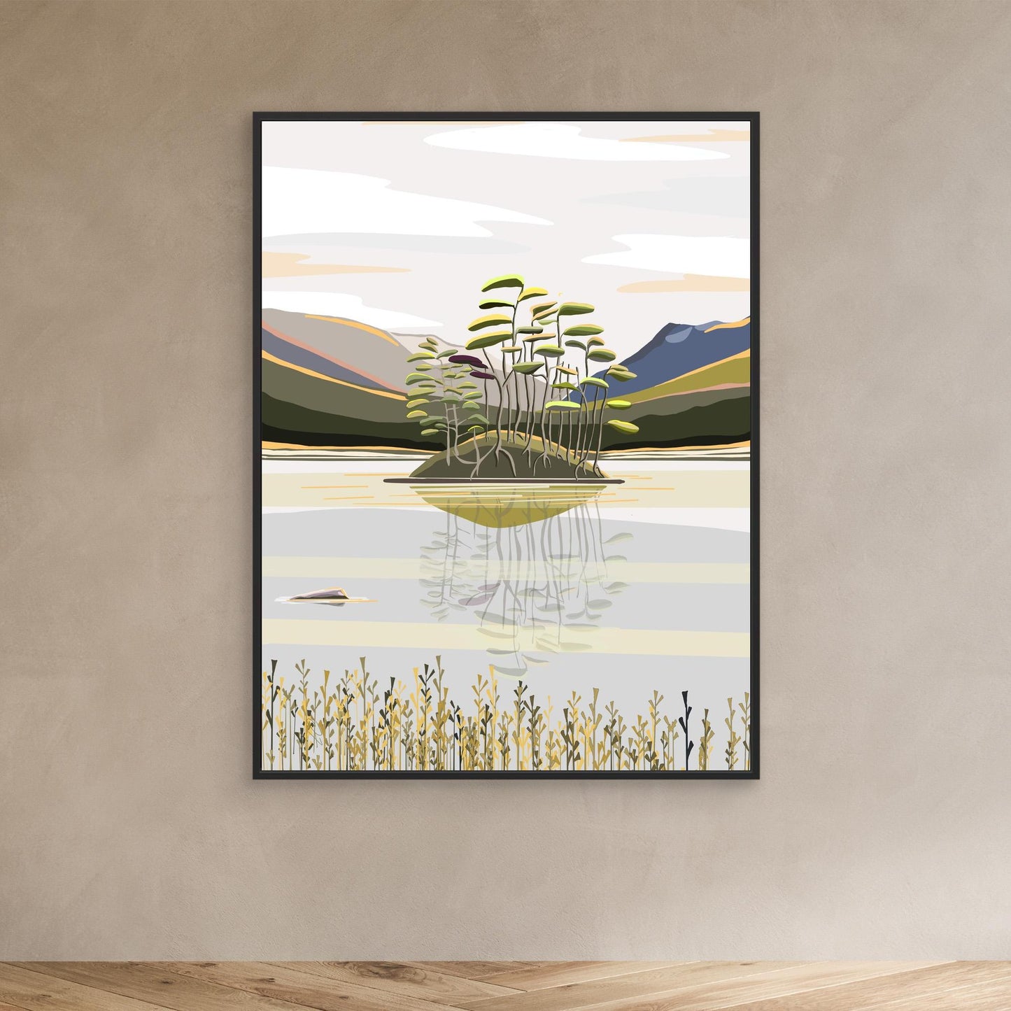 Rannoch Moor, Loch Ossian, Scotland - large size canvas prints, framed or unframed option