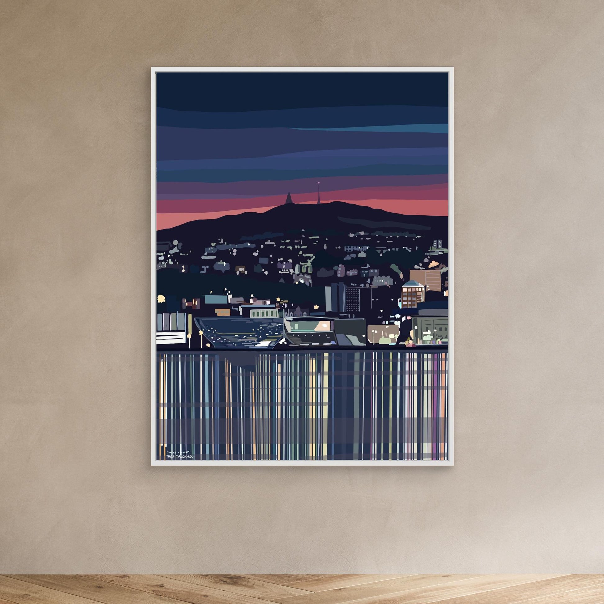 Dundee at Night, Scotland - large sizes canvas prints.