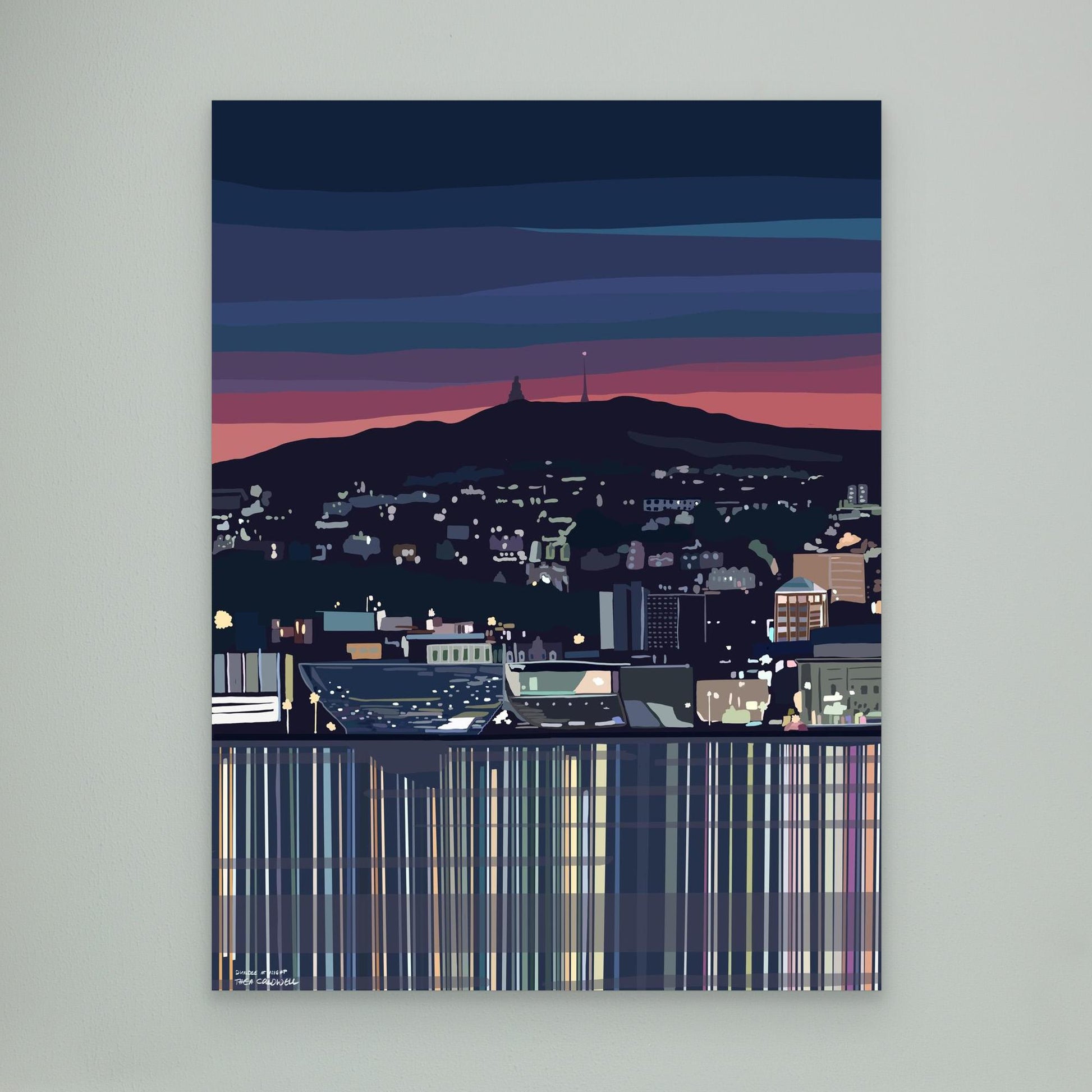 Dundee at Night, Scotland - large sizes canvas prints.