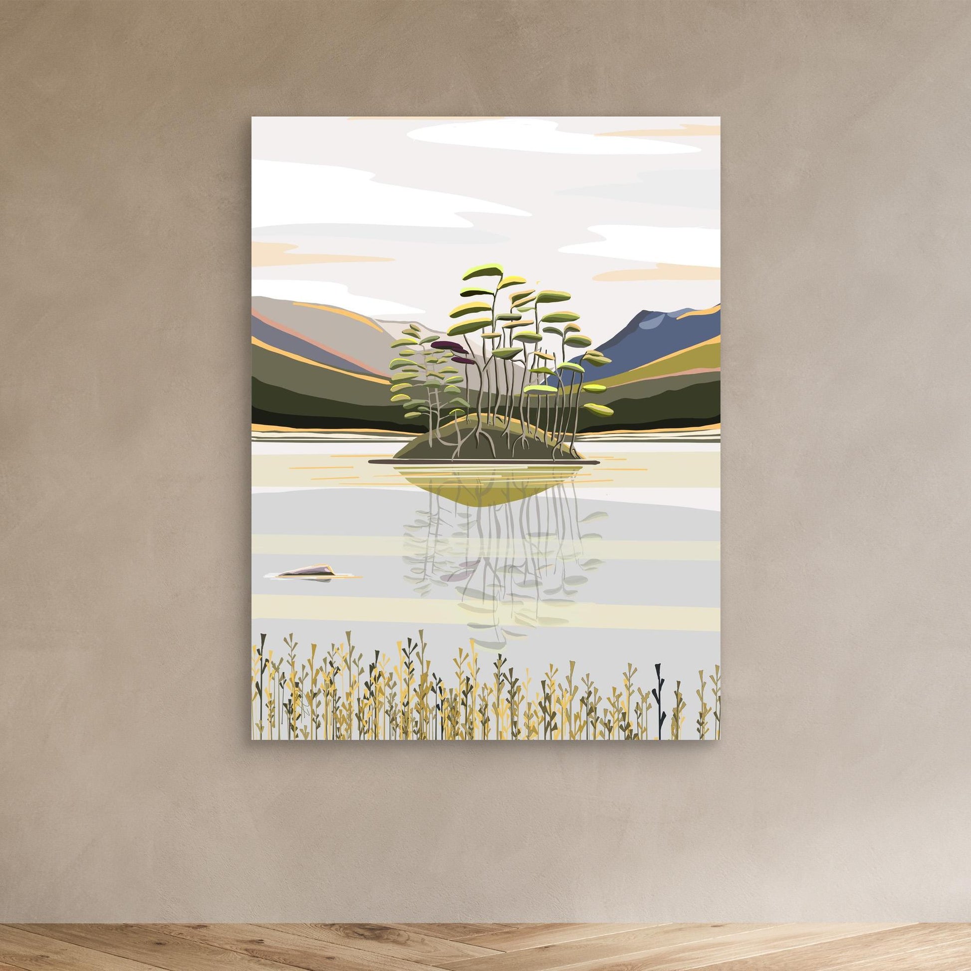 Rannoch Moor, Loch Ossian, Scotland - large size canvas prints, framed or unframed option