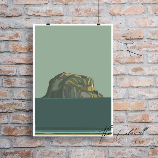 Unframed A3 :: Bass Rock :: -A3 supreme quality matte archival paper . Scottish landmarks