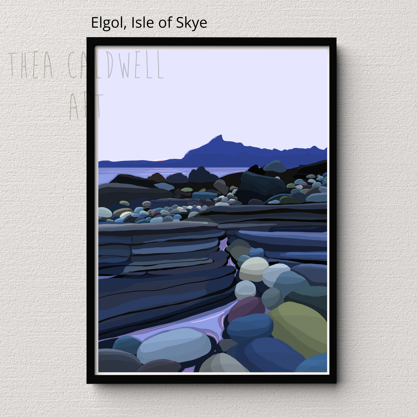 Elgol, Isle of Skye- A3 gallery quality canvas print, framed.