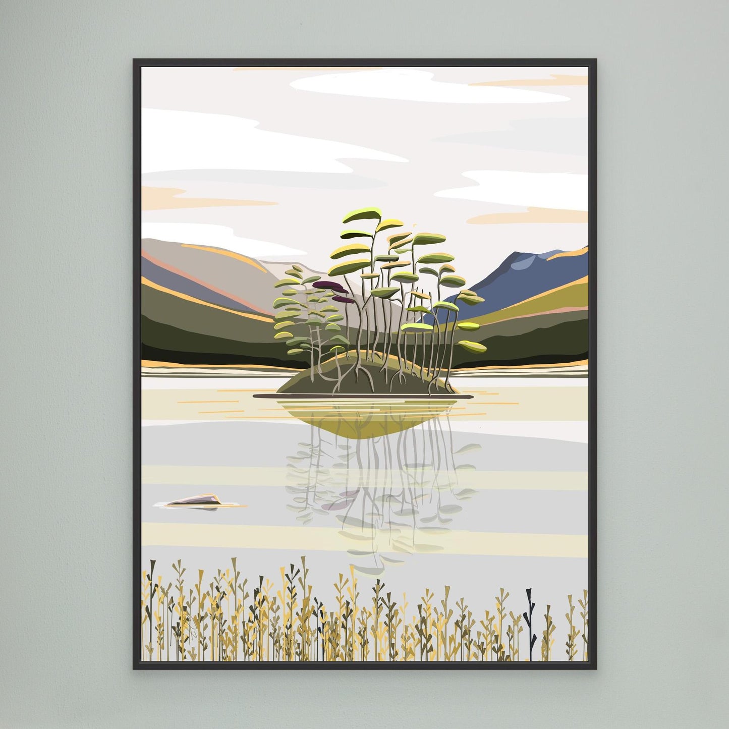 Rannoch Moor, Loch Ossian, Scotland - large size canvas prints, framed or unframed option