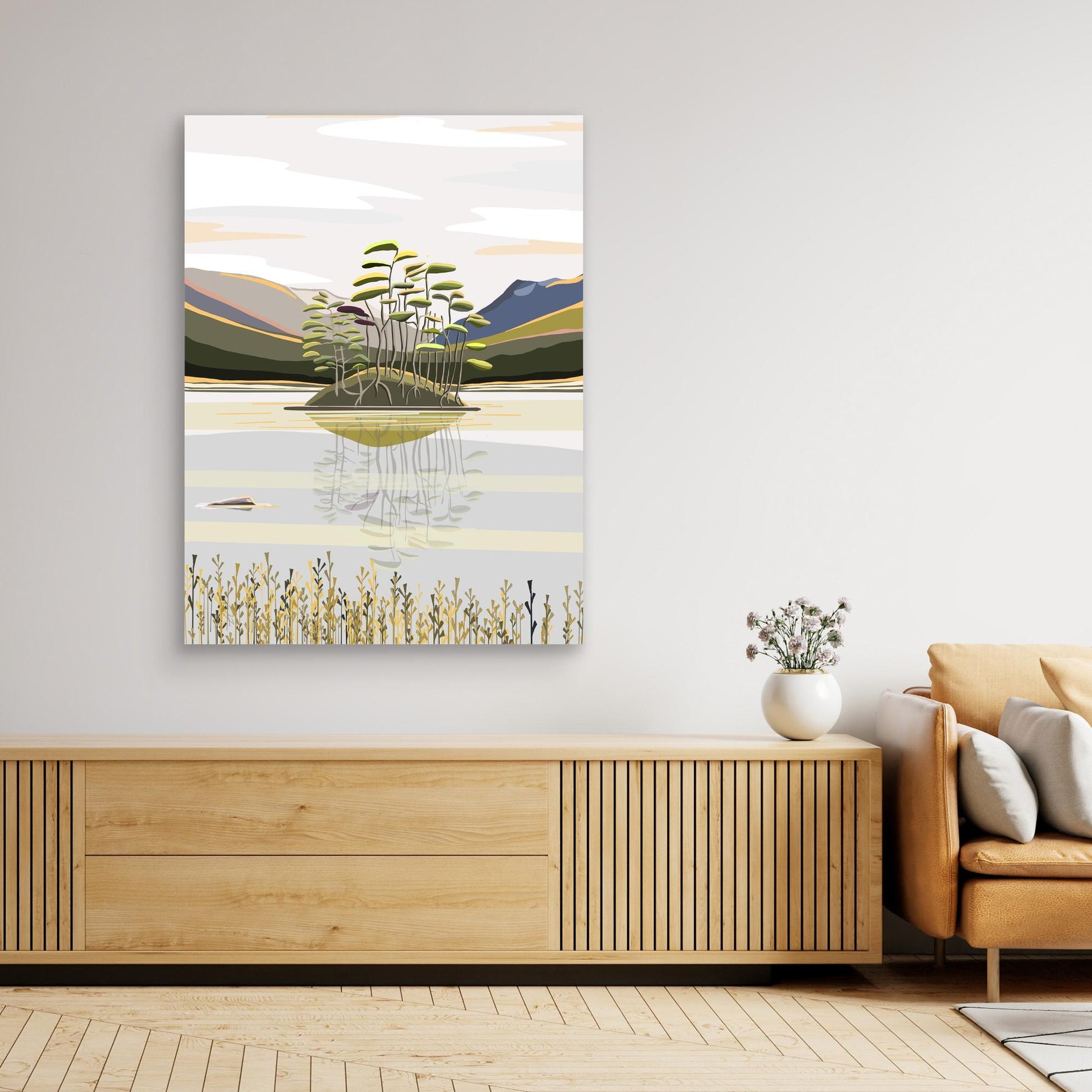 Rannoch Moor, Loch Ossian, Scotland - large size canvas prints, framed or unframed option