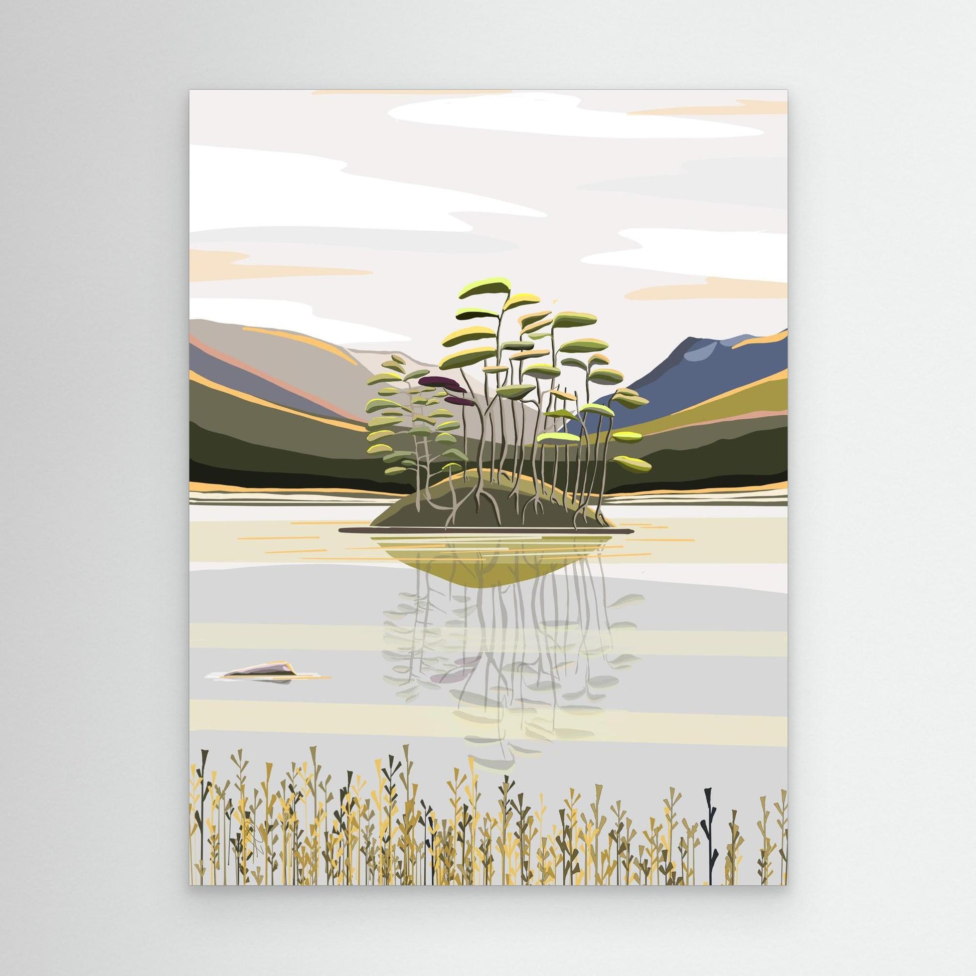 Rannoch Moor, Loch Ossian, Scotland - large size canvas prints, framed or unframed option