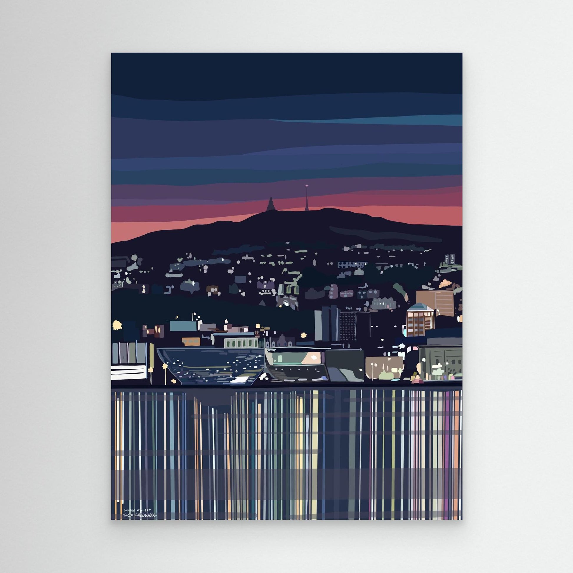 Dundee at Night, Scotland - large sizes canvas prints.