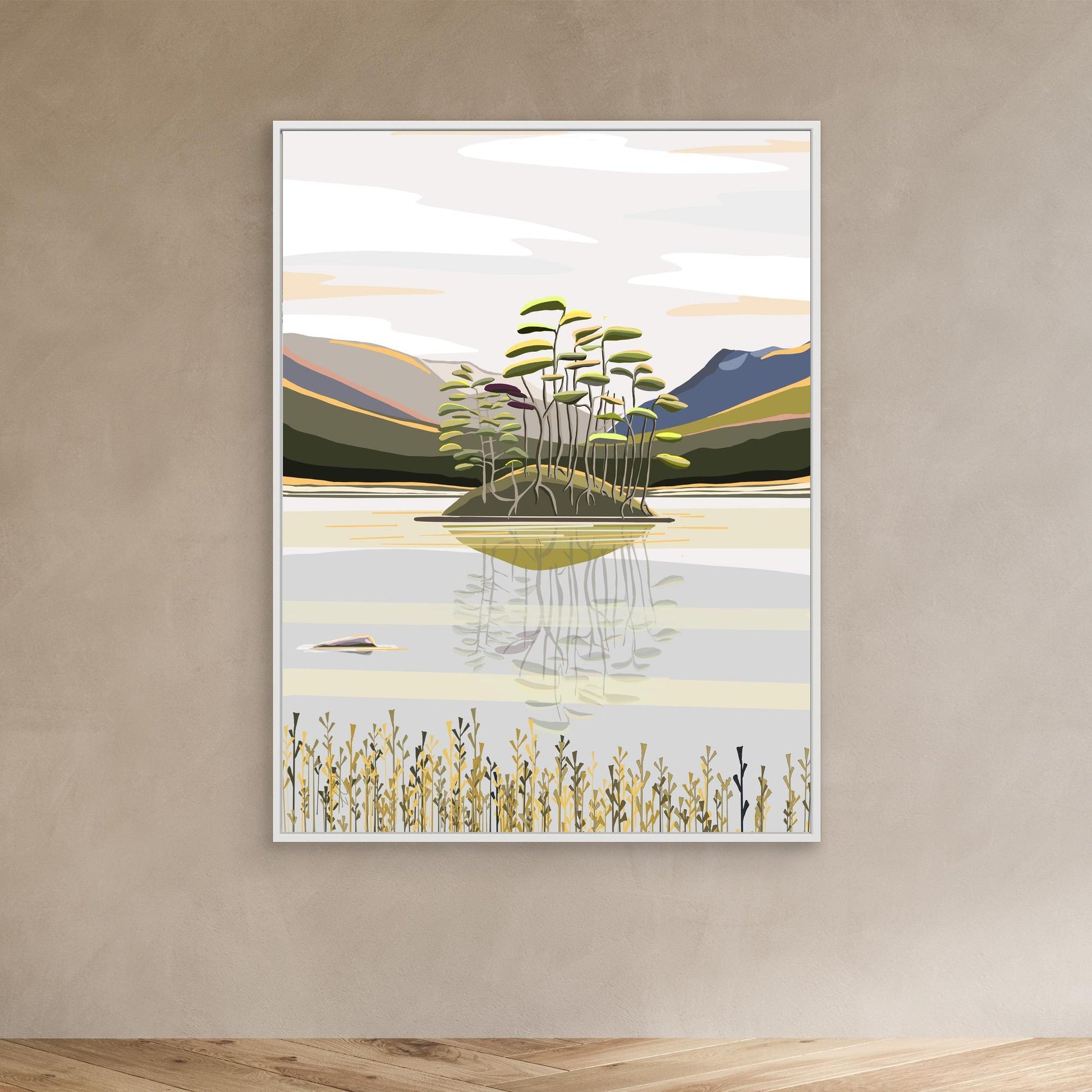 Rannoch Moor, Loch Ossian, Scotland - large size canvas prints, framed or unframed option