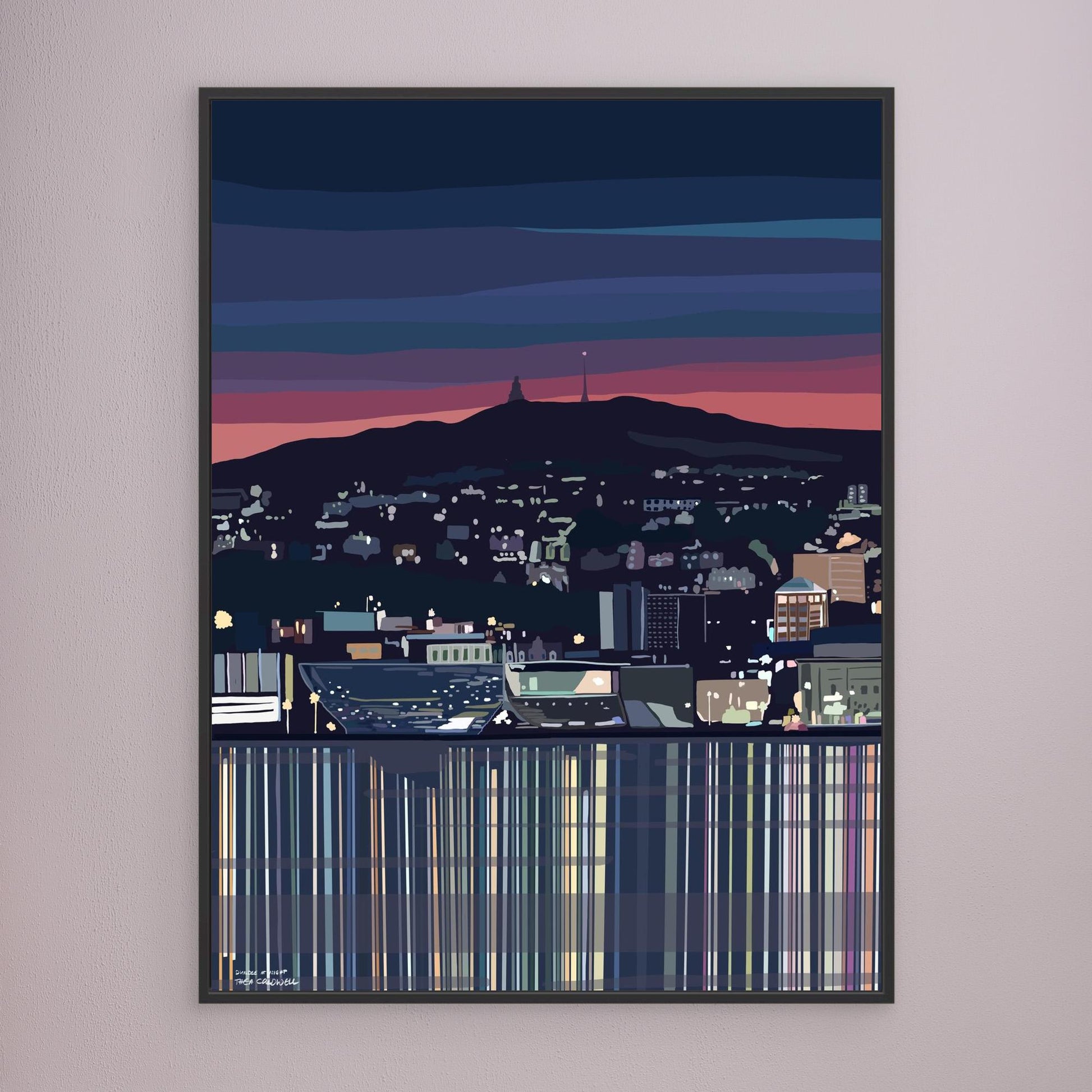 Dundee at Night, Scotland - large sizes canvas prints.