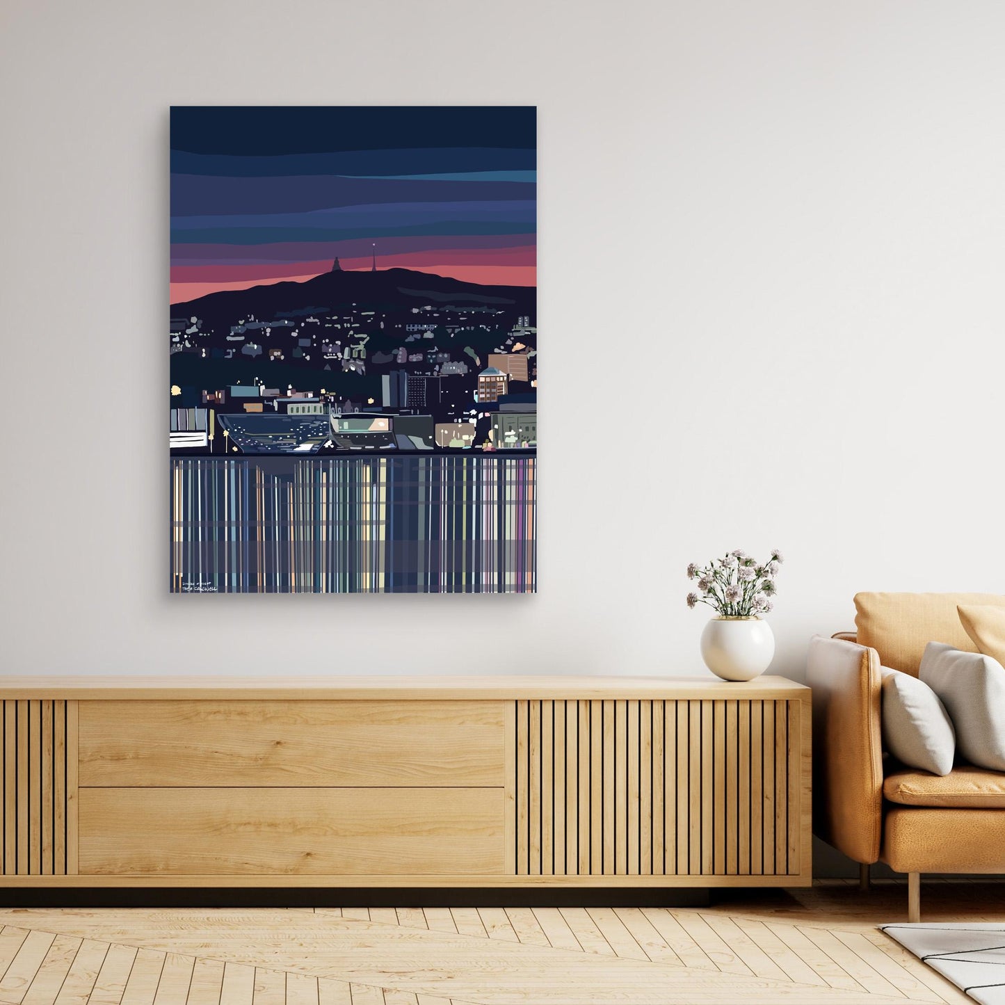 Dundee at Night, Scotland - large sizes canvas prints.