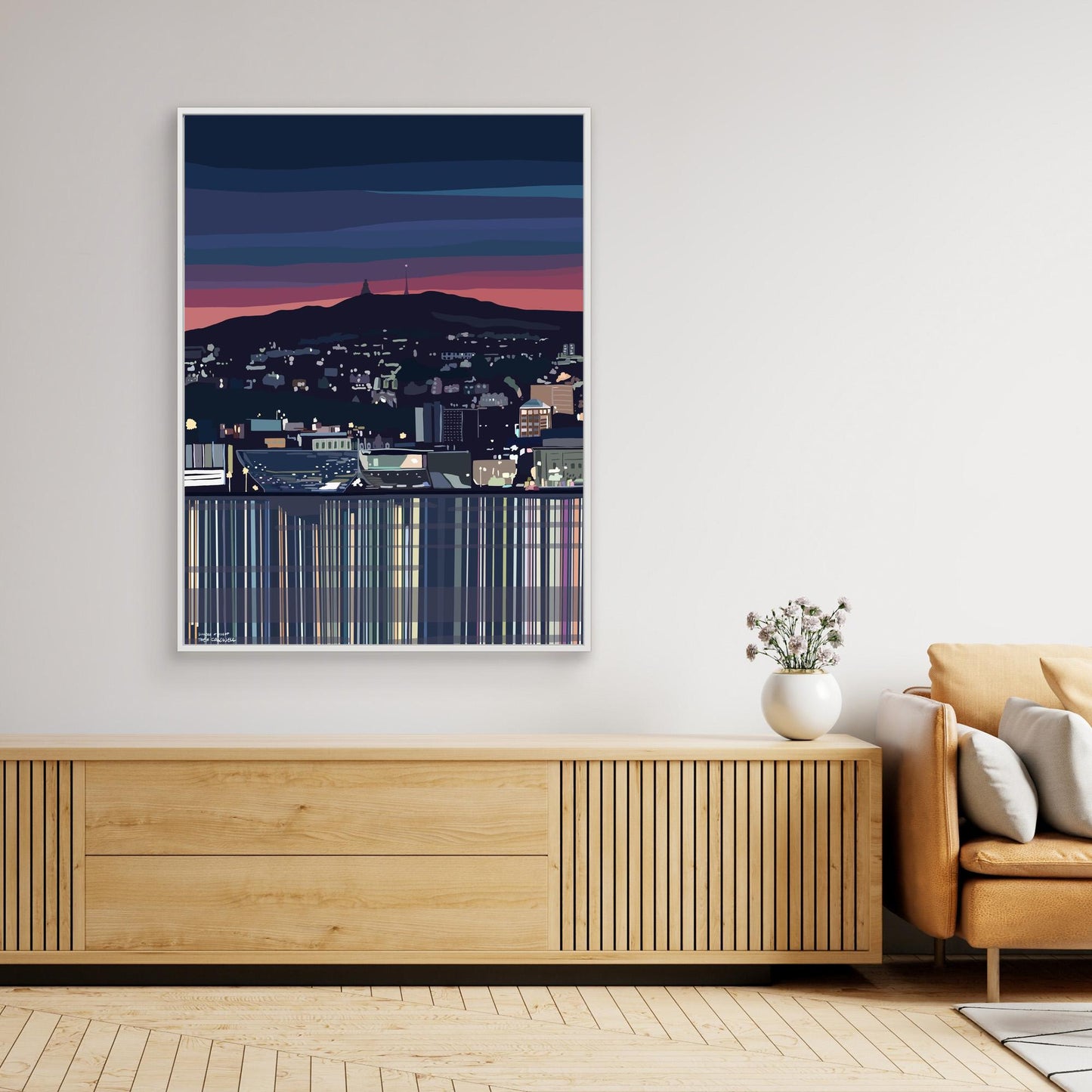 Dundee at Night, Scotland - large sizes canvas prints.