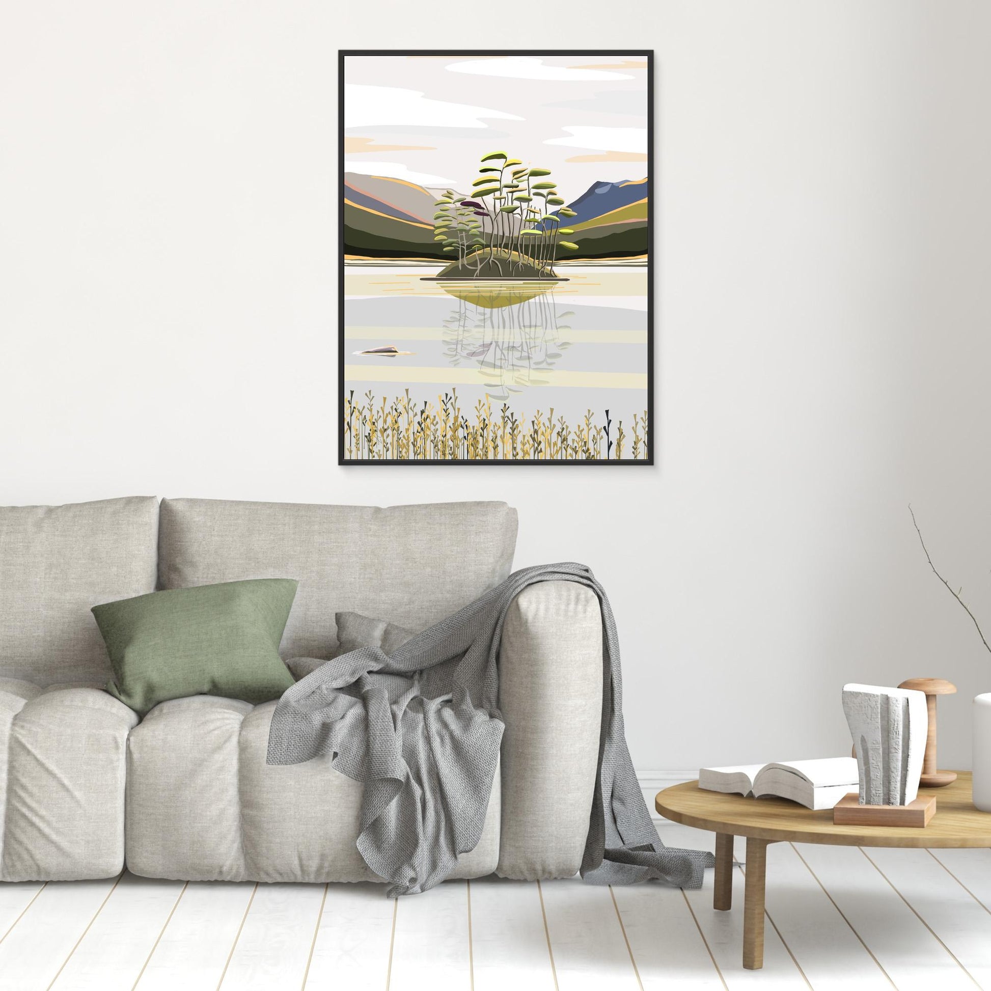 Rannoch Moor, Loch Ossian, Scotland - large size canvas prints, framed or unframed option