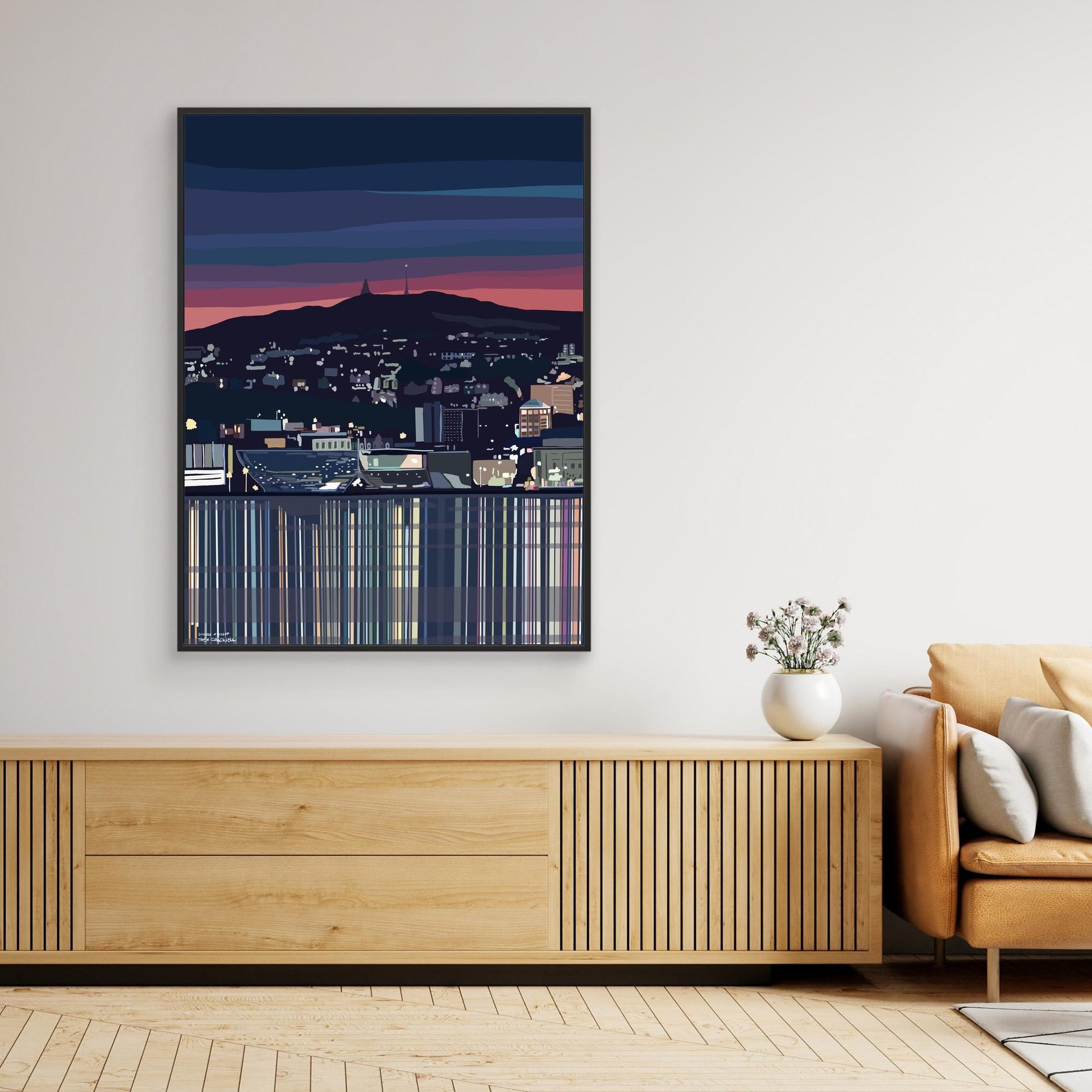 Dundee at Night, Scotland - large sizes canvas prints.