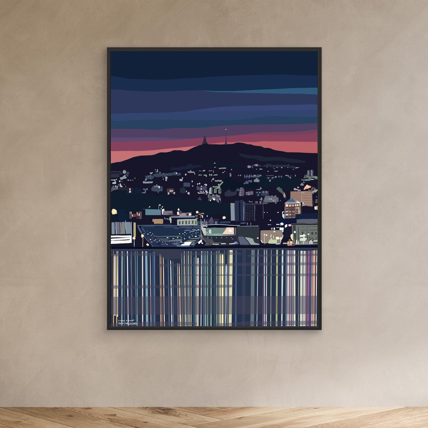 Dundee at Night, Scotland - large sizes canvas prints.