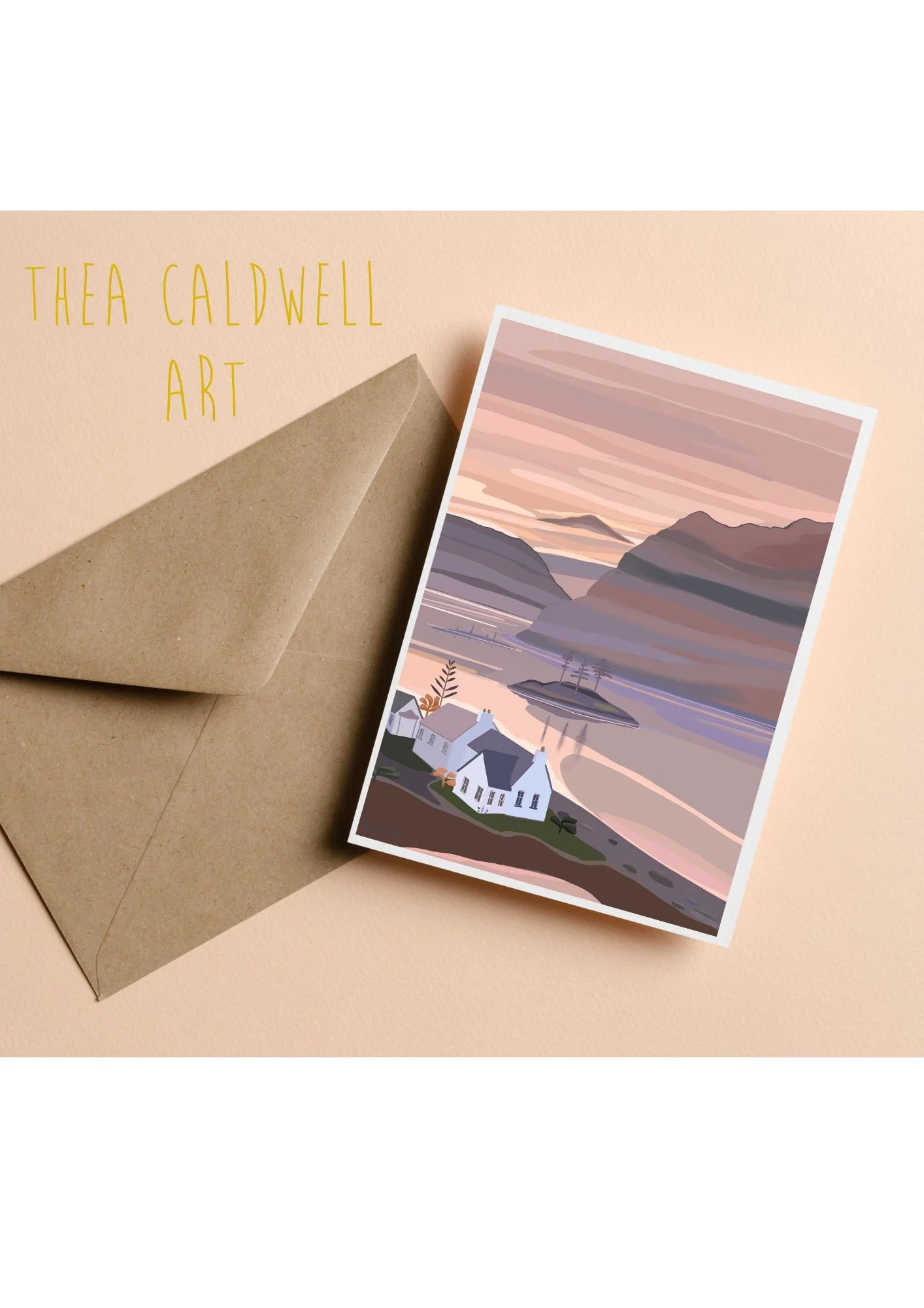 10 x Scottish themed greeting cards, A6 folded, with brown paper envelopes, Scotland on Canvas series, Thea Caldwell Art