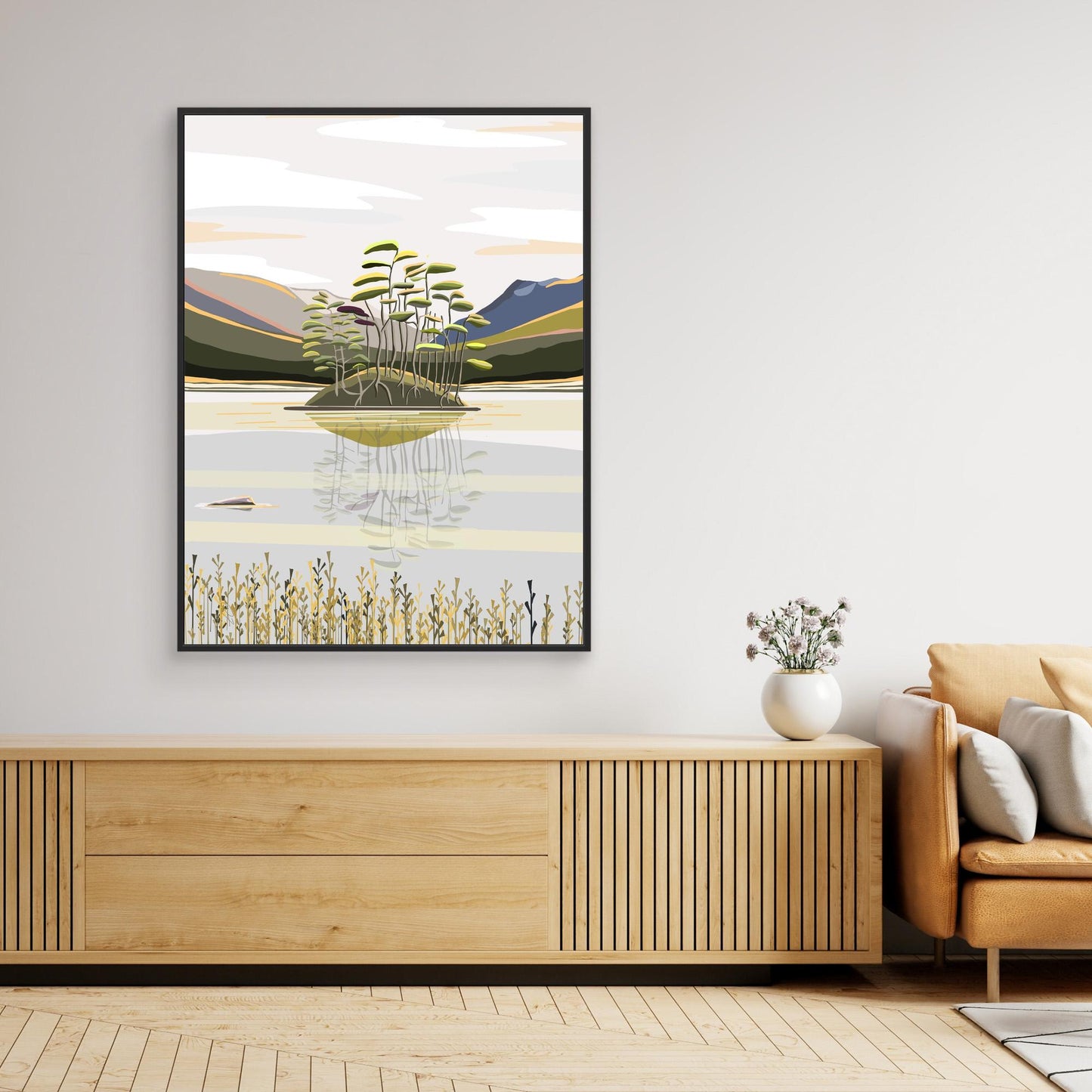 Rannoch Moor, Loch Ossian, Scotland - large size canvas prints, framed or unframed option