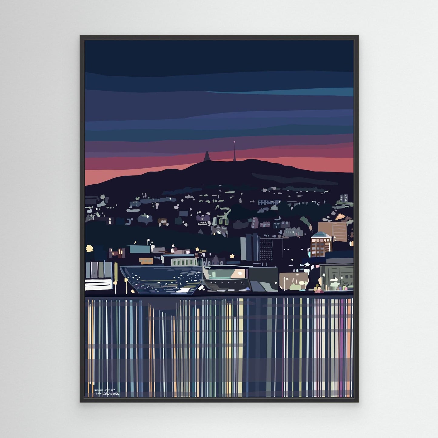 Dundee at Night, Scotland - large sizes canvas prints.