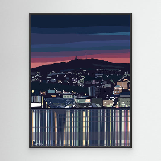 Dundee at Night, Scotland - large sizes canvas prints.