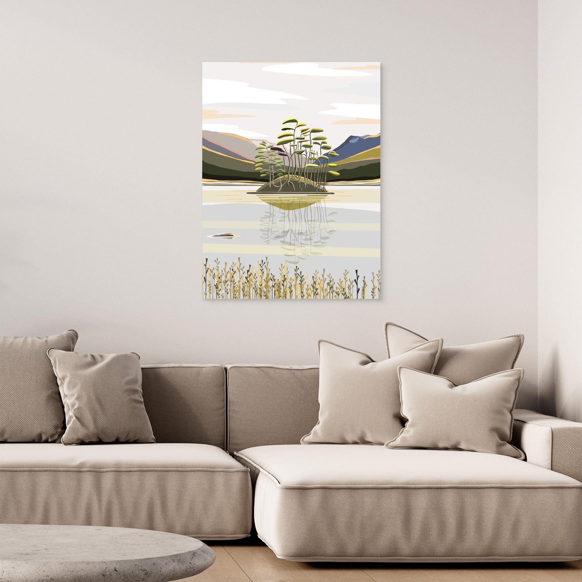 Rannoch Moor, Loch Ossian, Scotland - large size canvas prints, framed or unframed option