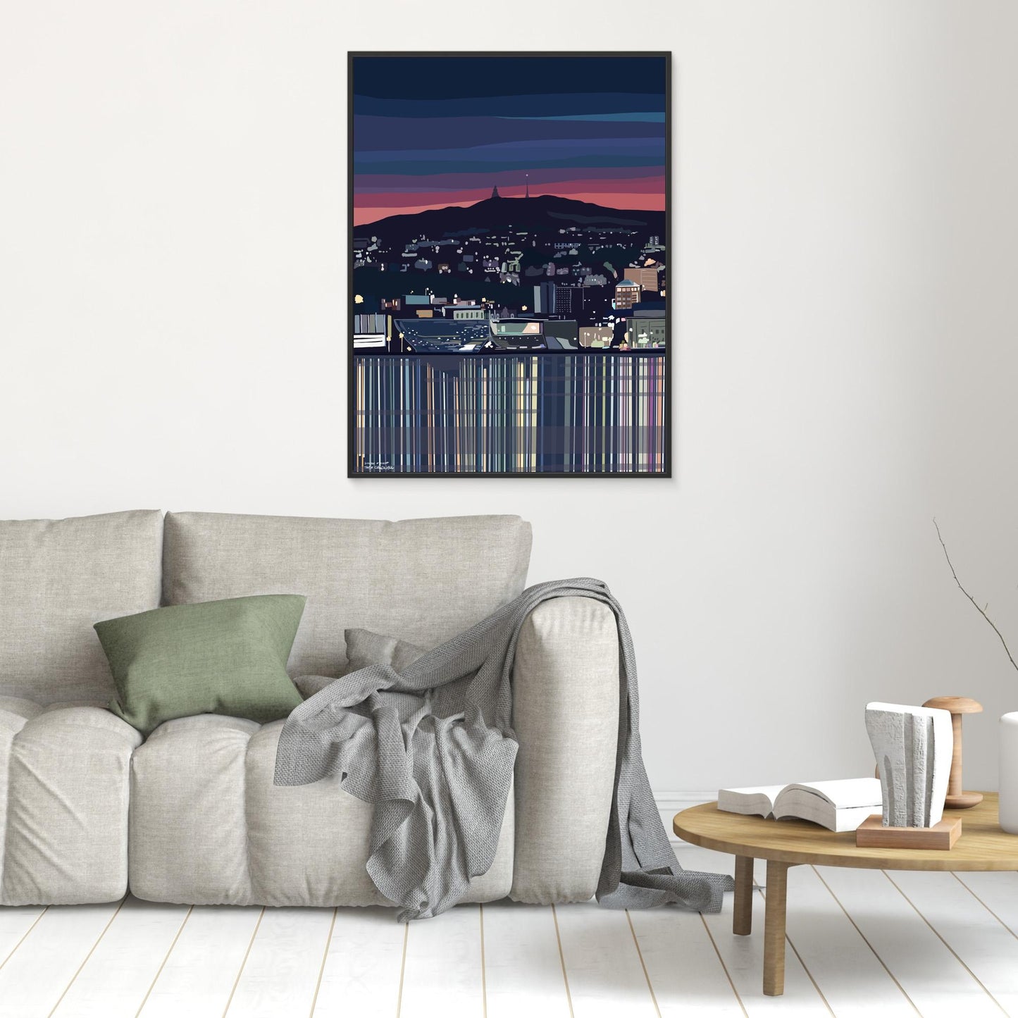 Dundee at Night, Scotland - large sizes canvas prints.