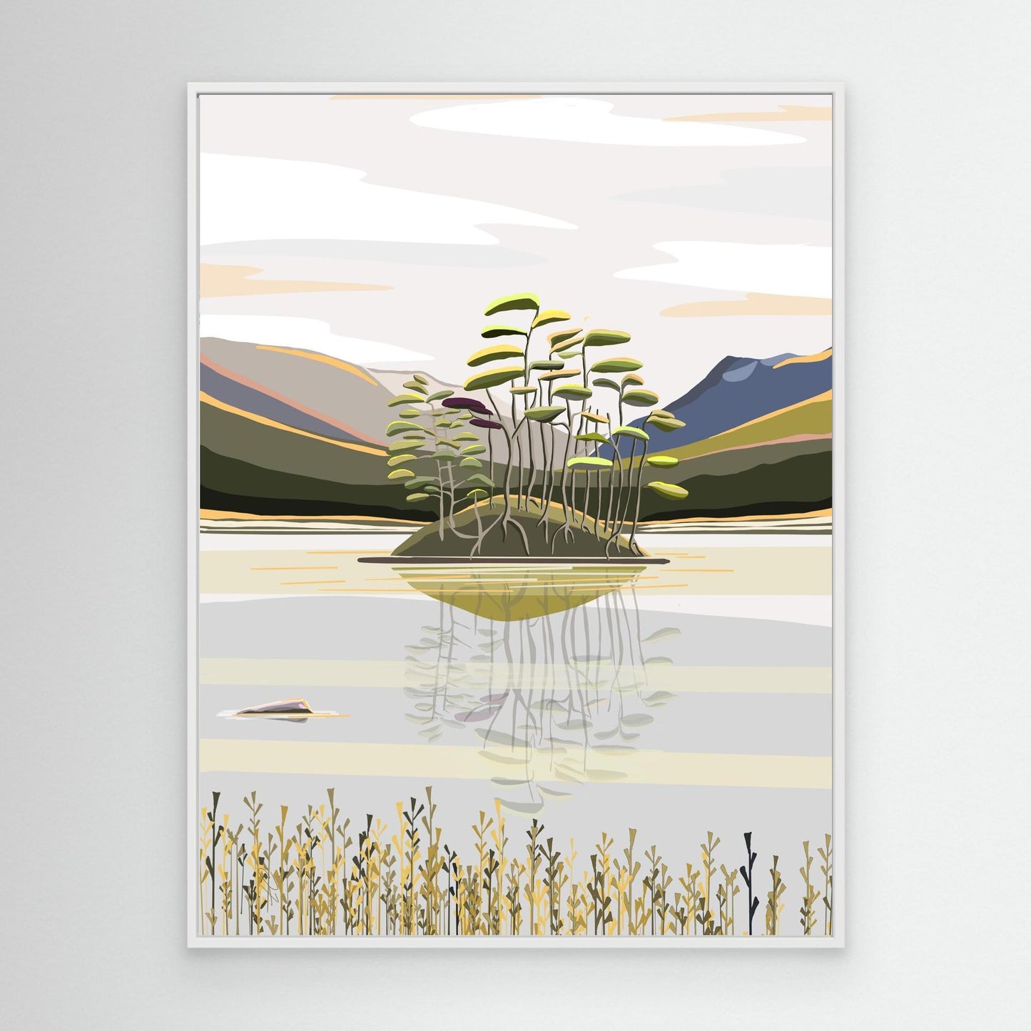 Rannoch Moor, Loch Ossian, Scotland - large size canvas prints, framed or unframed option